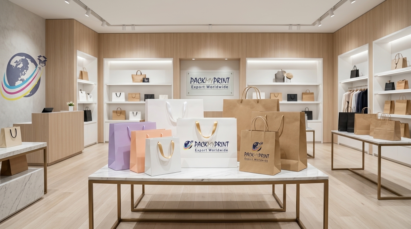 Custom Luxury Paper Shopping Bags — PackMyPrint